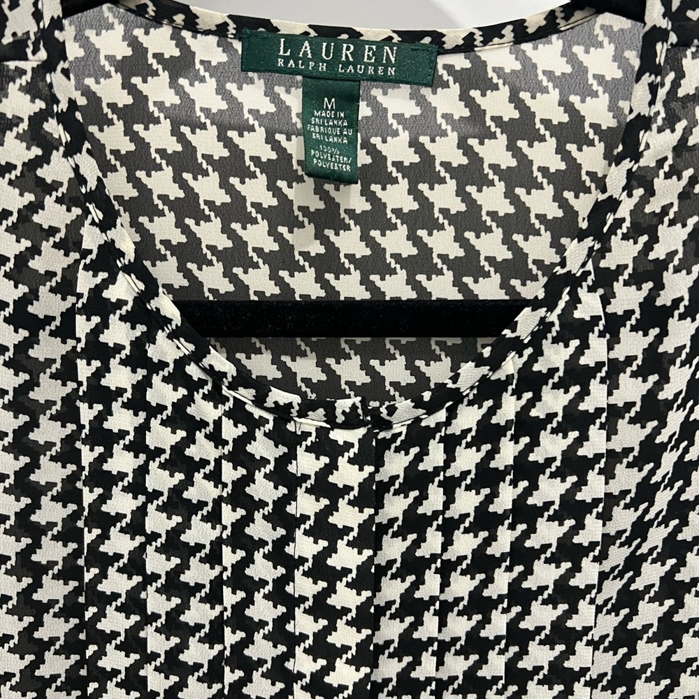 Ralph Lauren Black and White Houndstooth Top size medium - Picture 6 of 7